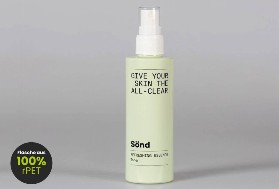 rPET Flasche aus 100% recyceltem Material